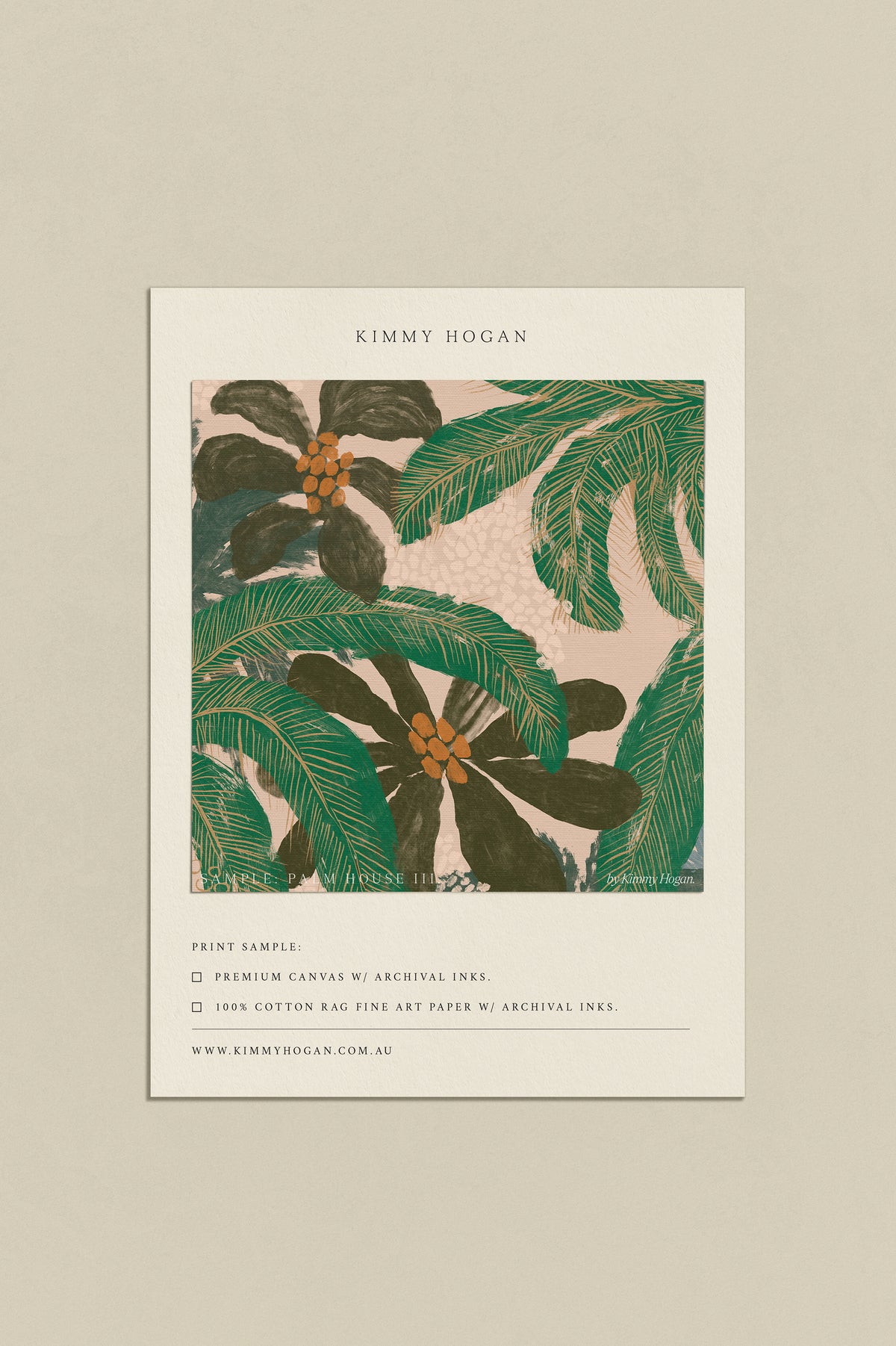 Artwork Sample: Palm House III